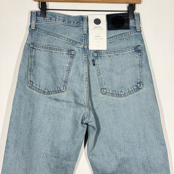 NEW Levi’s Barrel Ankle Jeans Size 25 Blue Denim Made in Japan Relaxed High Rise - Picture 6 of 11
